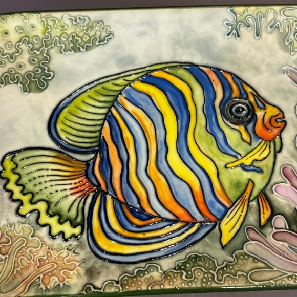 Ceramic Fish Soap or Trinket Dish Hand Painted in Vancouver BC Passion Arts - Picture 8 of 11